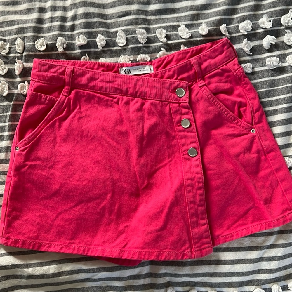 Zara Pink Buttoned Skort